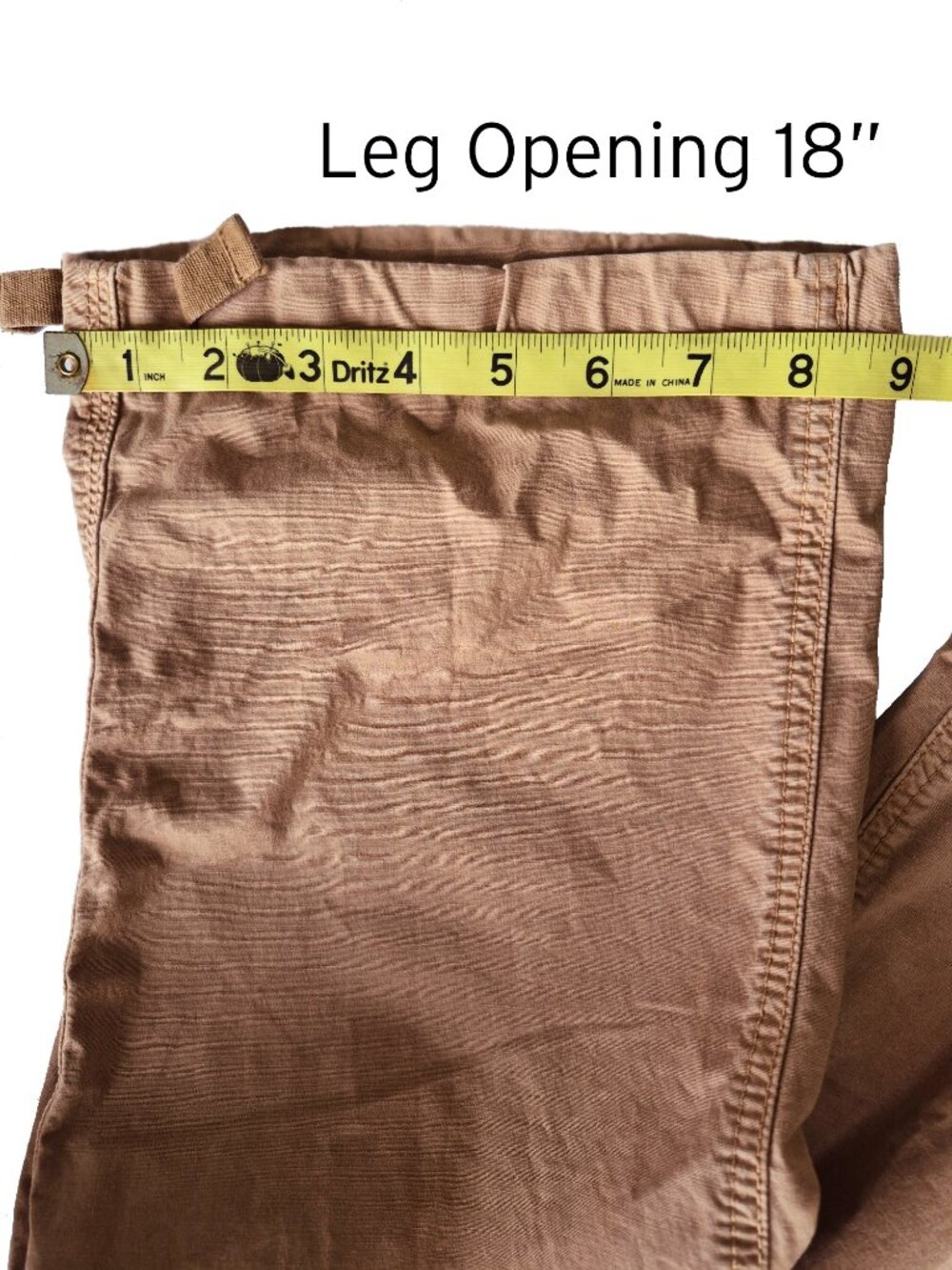 American Eagle Cargo Pants in Deep Tan Color with Ankle Ties Size 0 - Picture 14 of 16